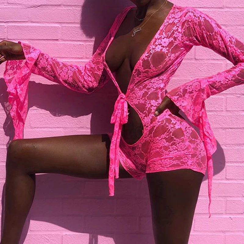 The Bad Like Barbie Lace Jumpsuit