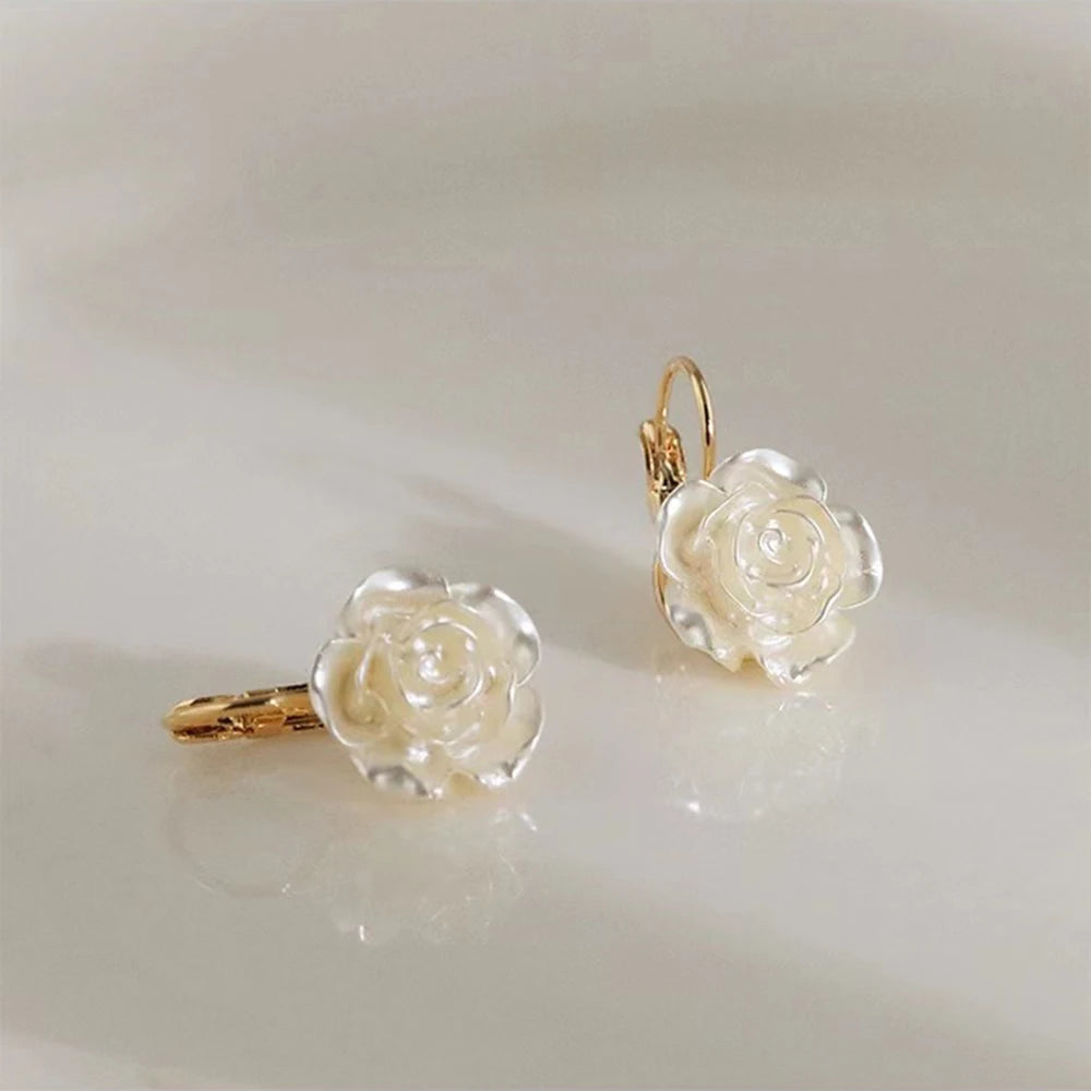 The Camellia Flower Dangle Earrings